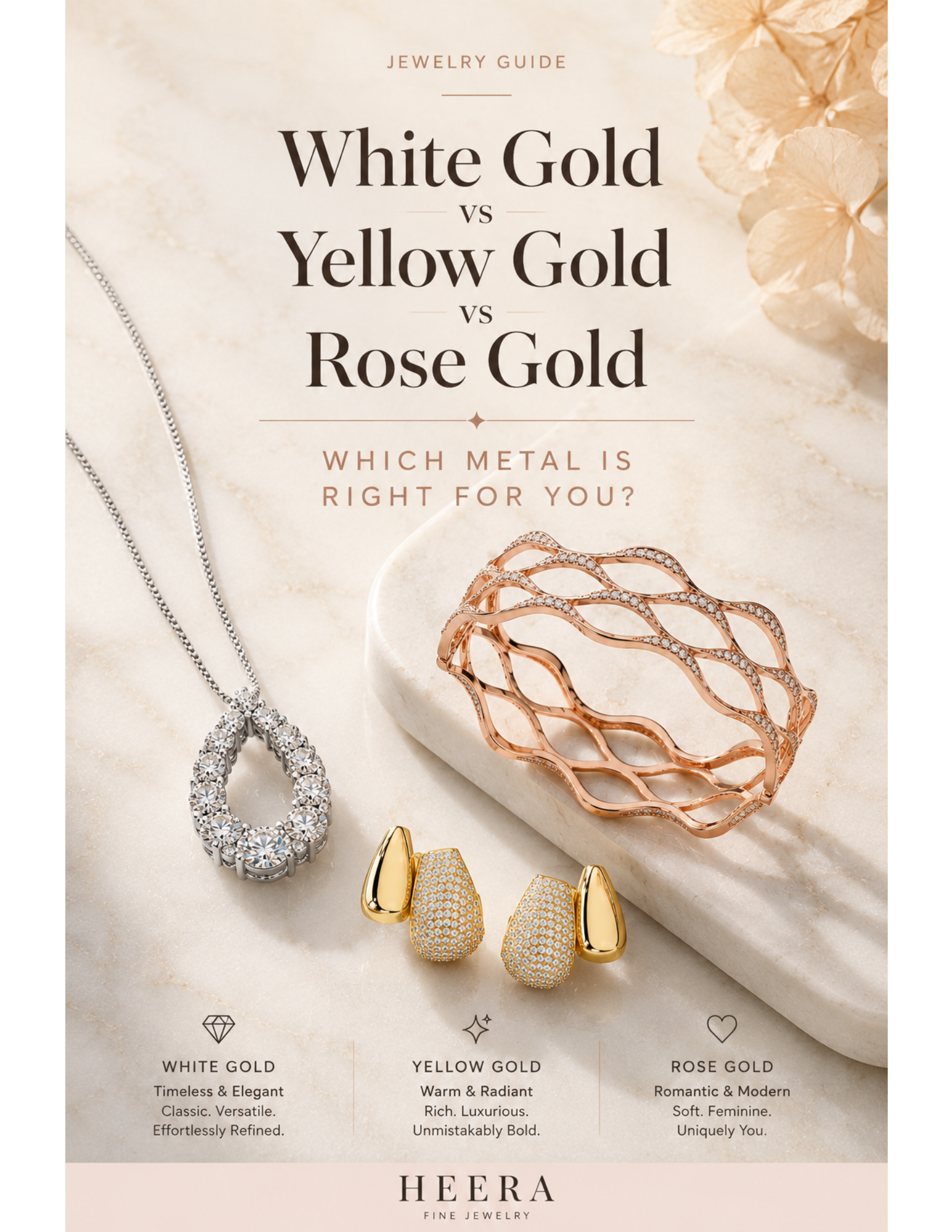 White Gold vs Yellow Gold vs Rose Gold: Which Metal Is Right for You?