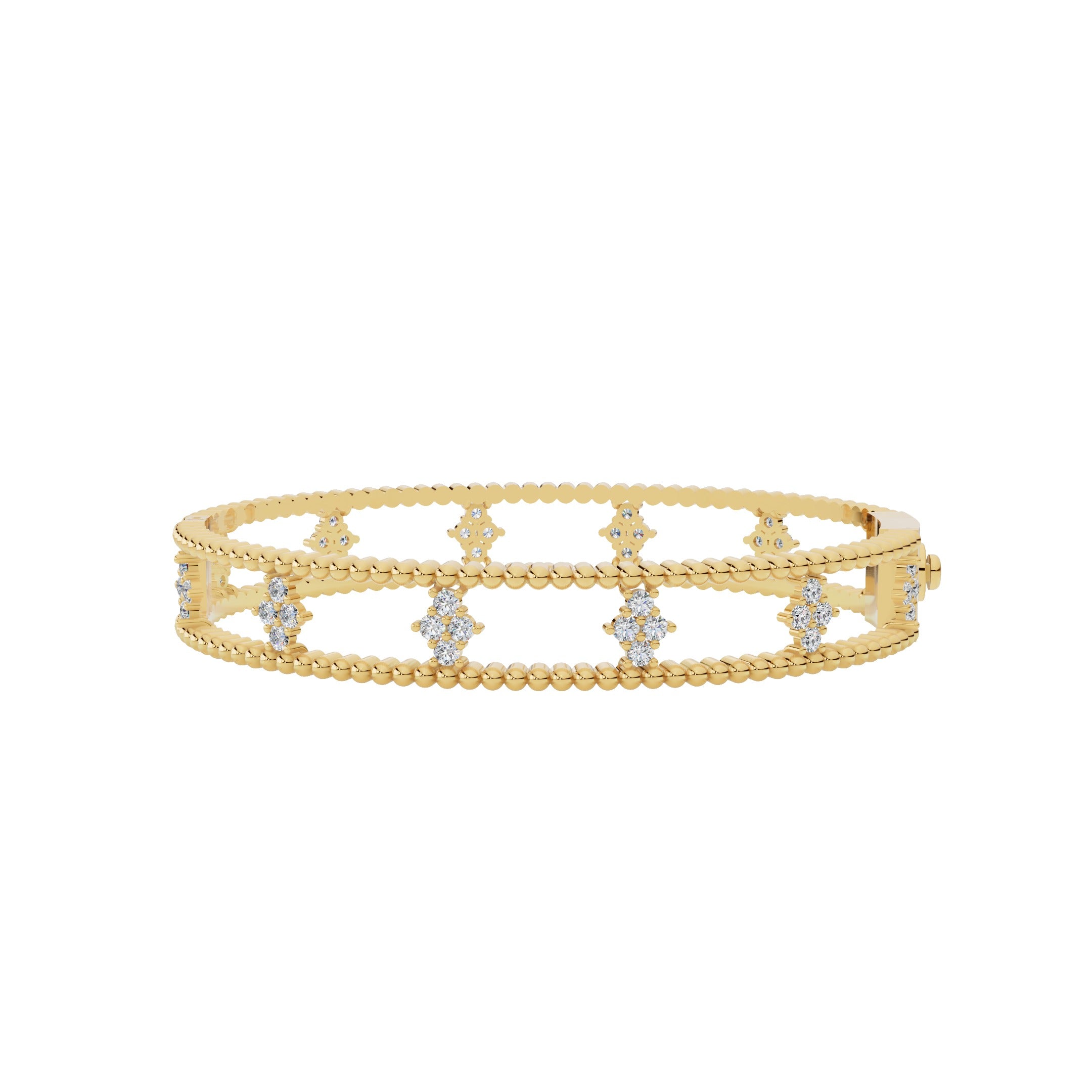 Diamond Cluster Beaded Bangle Main image