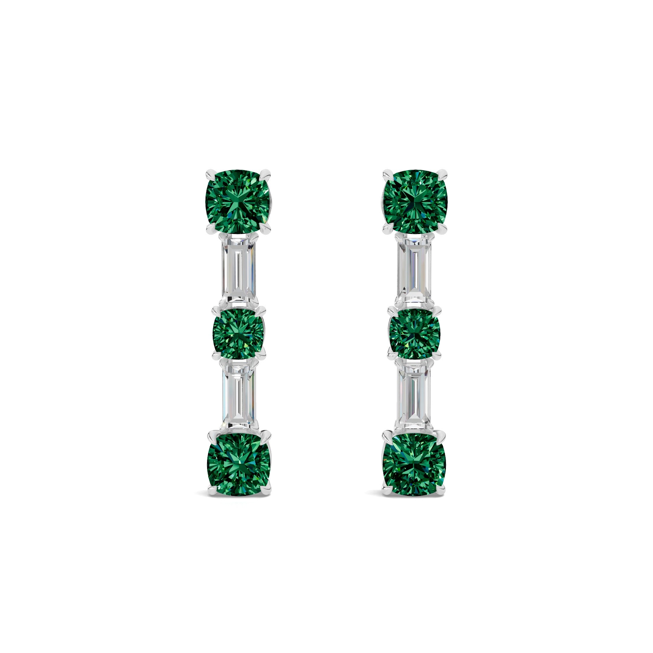 Emerald Drop Earrings - View 1
