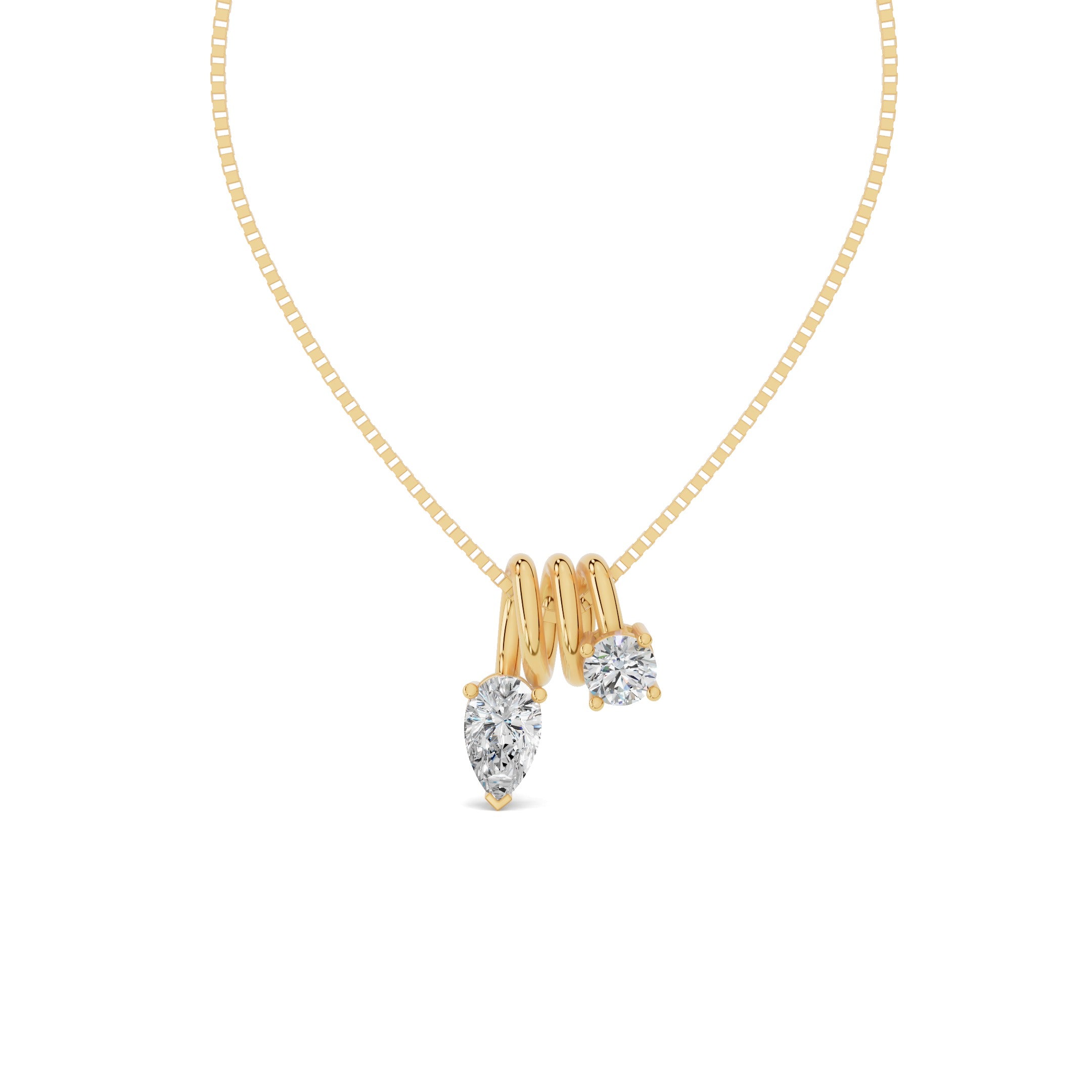 Toi et Moi Loop Diamond Pendant Main image