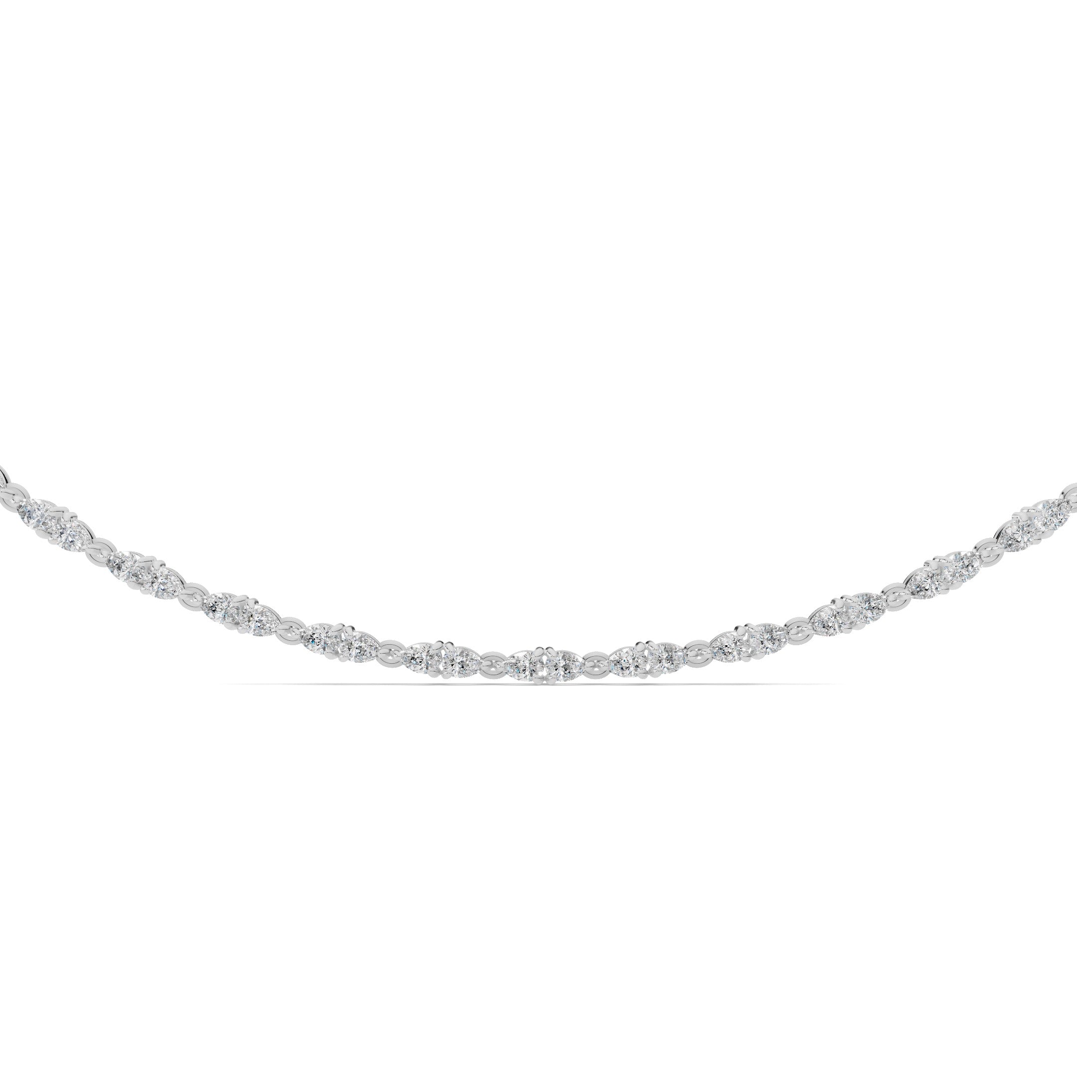 Gia Pear Diamond Tennis Necklace Main image