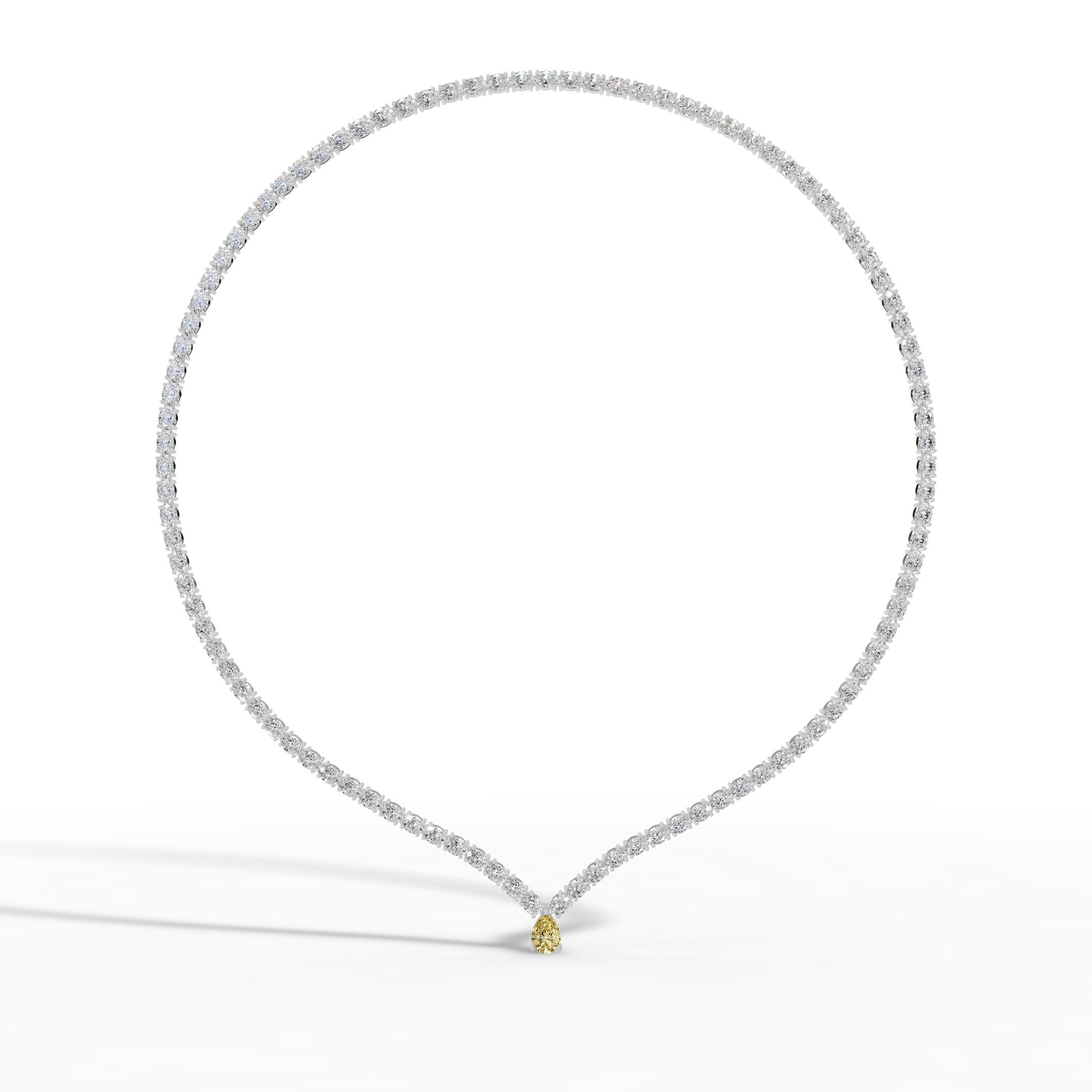 Yellow Diamond Tennis Necklace Main image