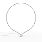 Yellow Diamond Tennis Necklace