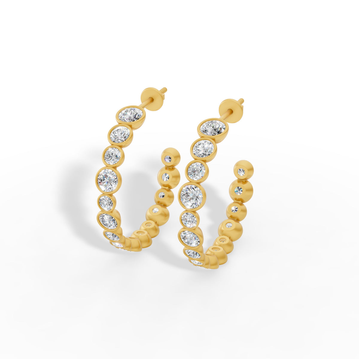 Élan Graduated Diamond Hoops
