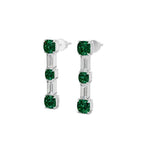 Emerald Drop Earrings - View 2