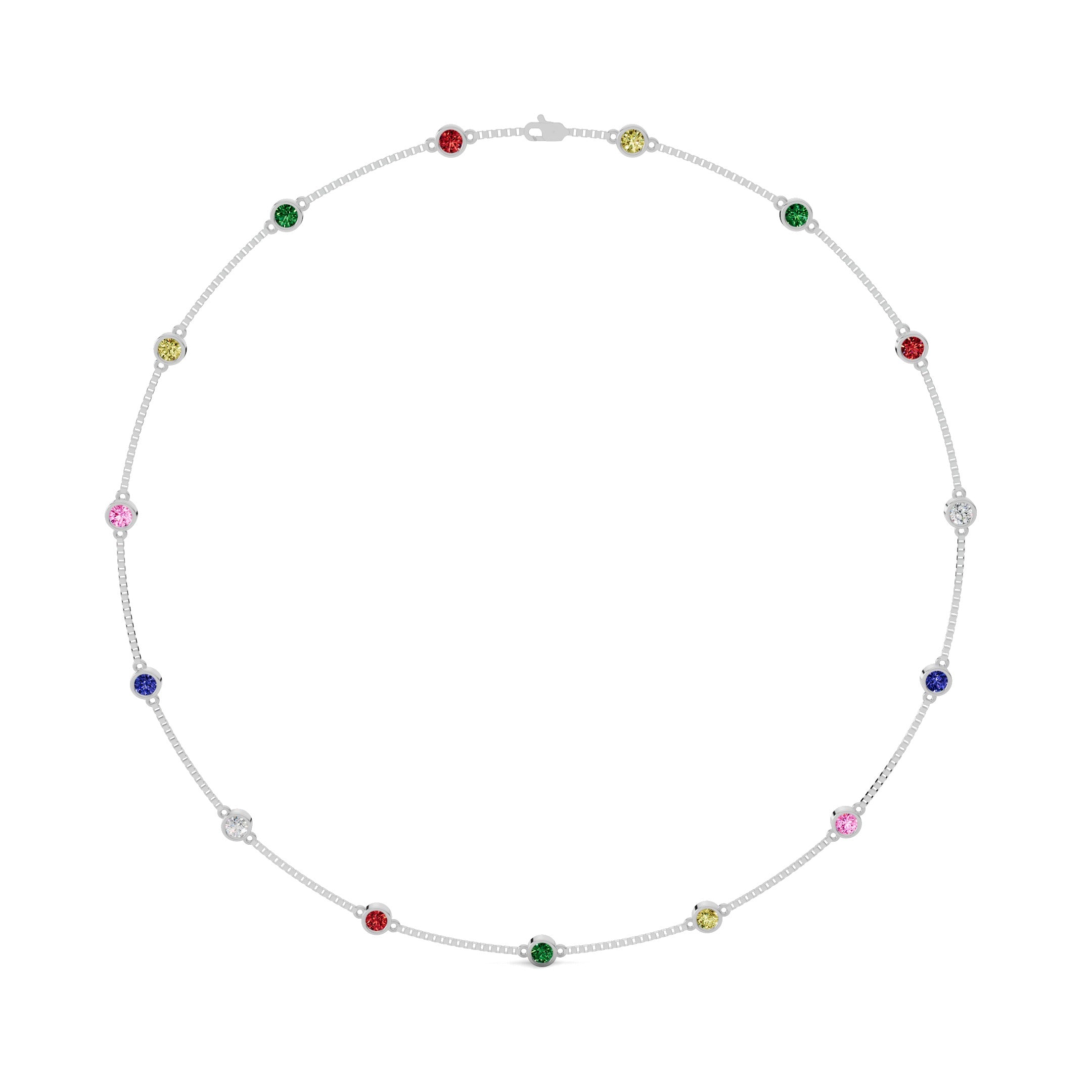 Rainbow Gold Chain Necklace