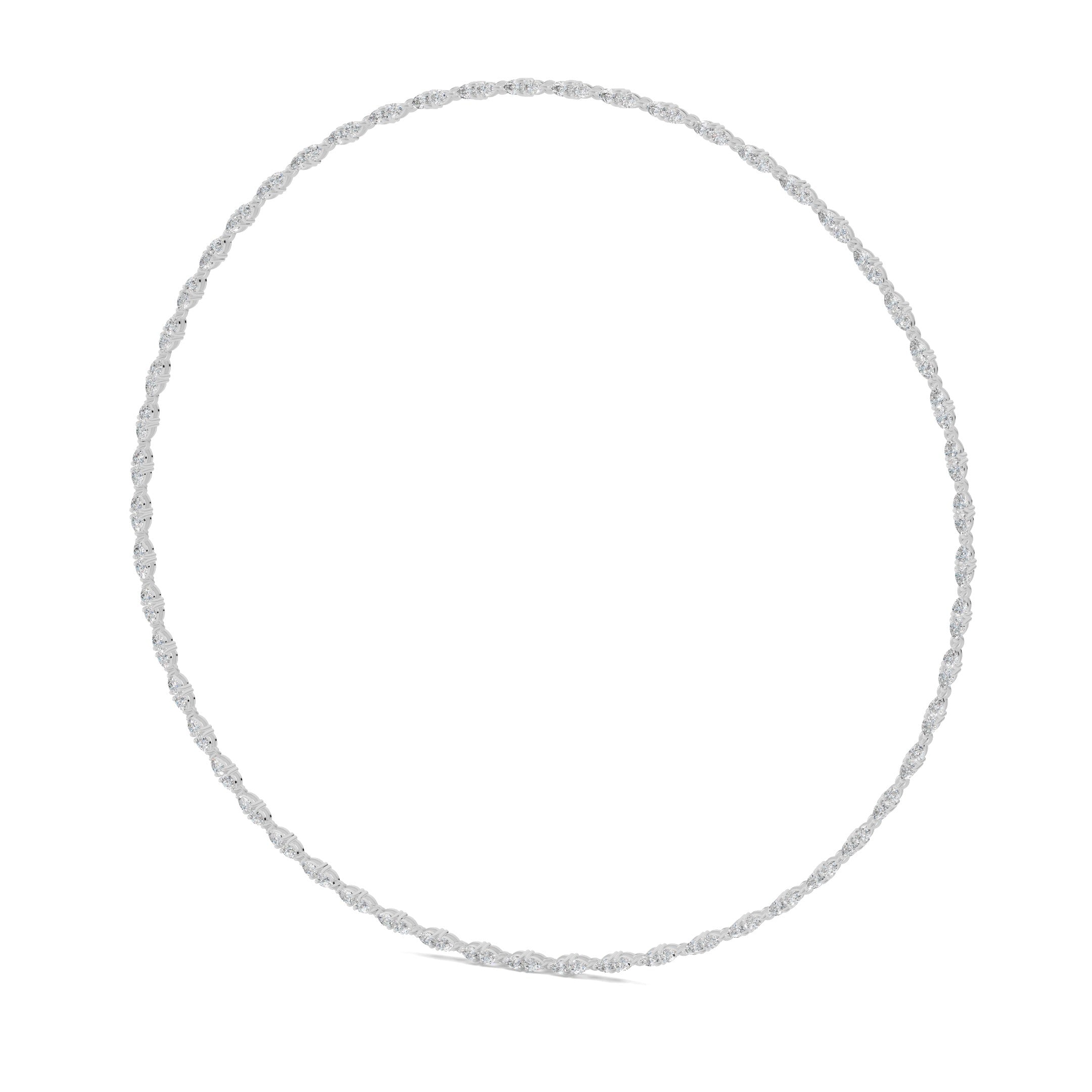 Gia Pear Diamond Tennis Necklace