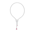 Pink Pear Diamond Infinity Necklace