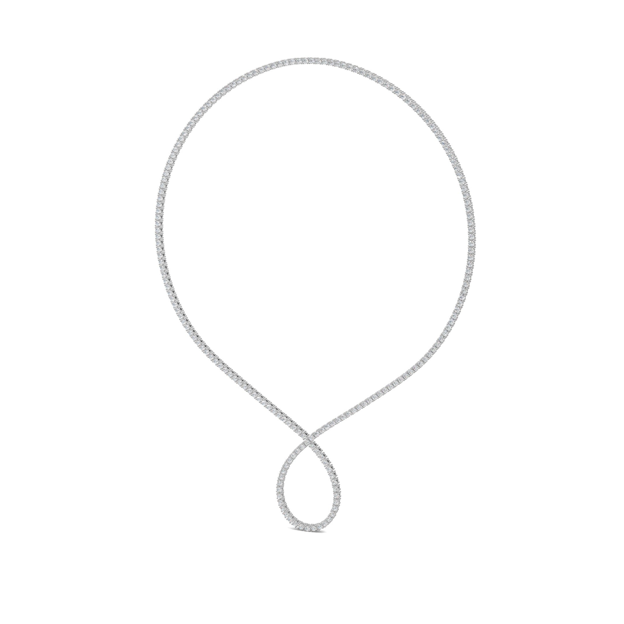 Pear Loop Diamond Necklace