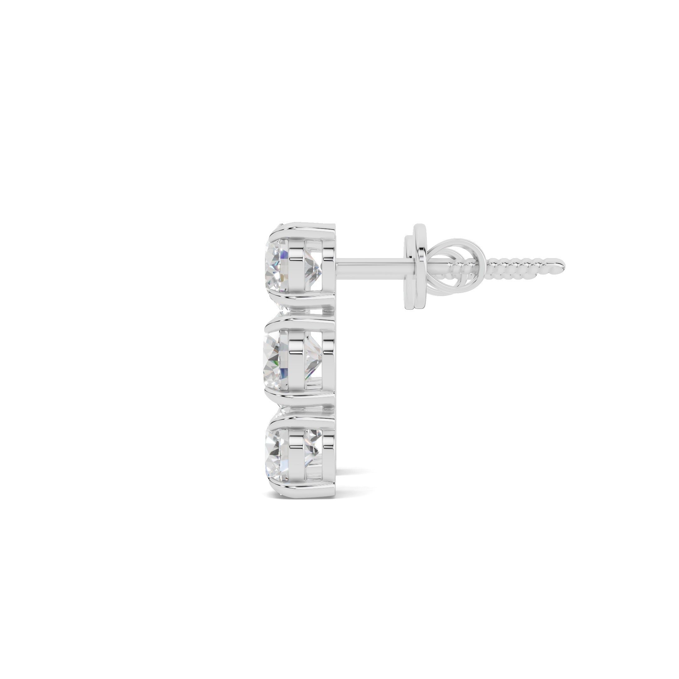 Trio Diamond Earrings - View 2