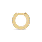 Yellow Gold Pave Diamond Hoops