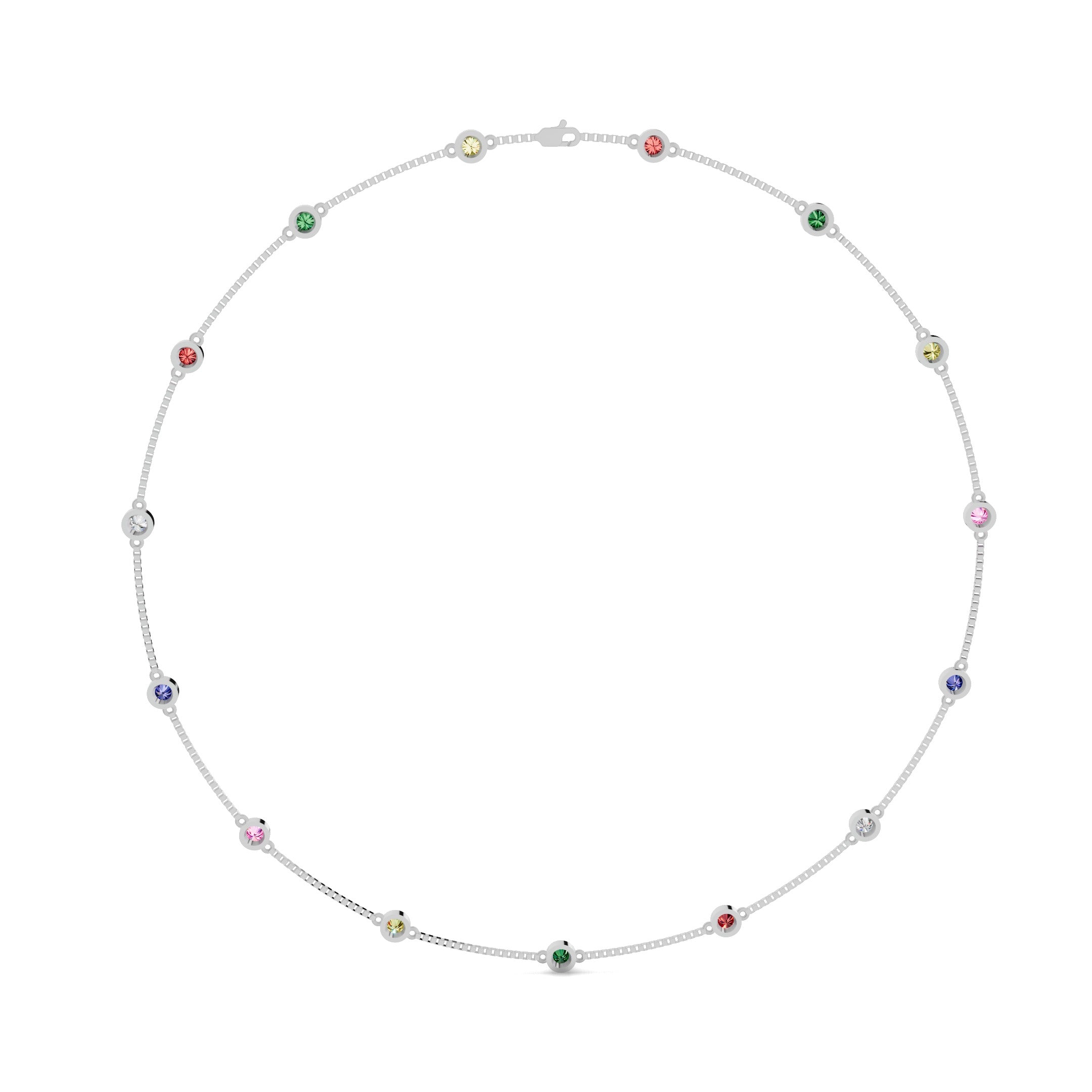 Rainbow Gold Chain Necklace