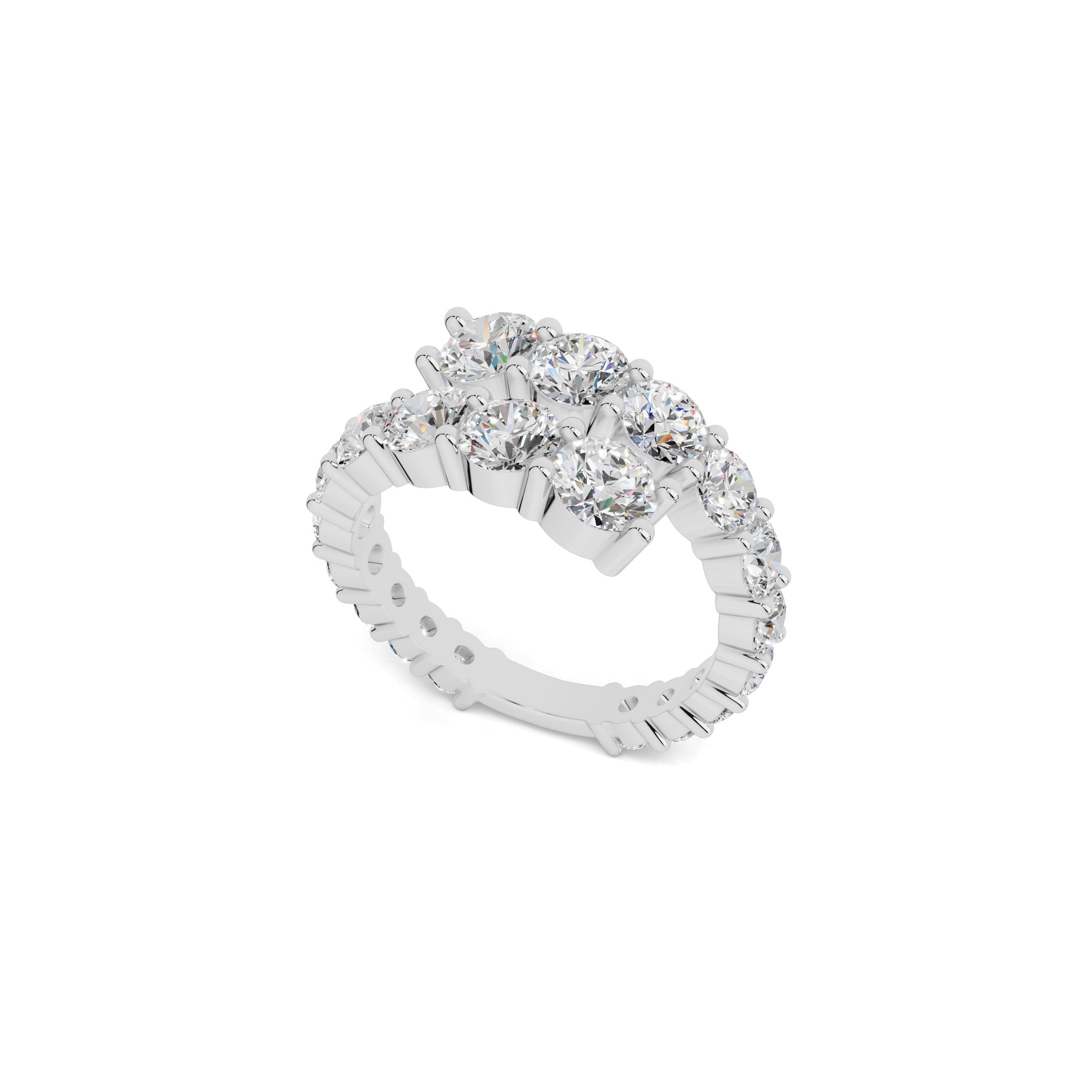 Swirl Diamond Ring