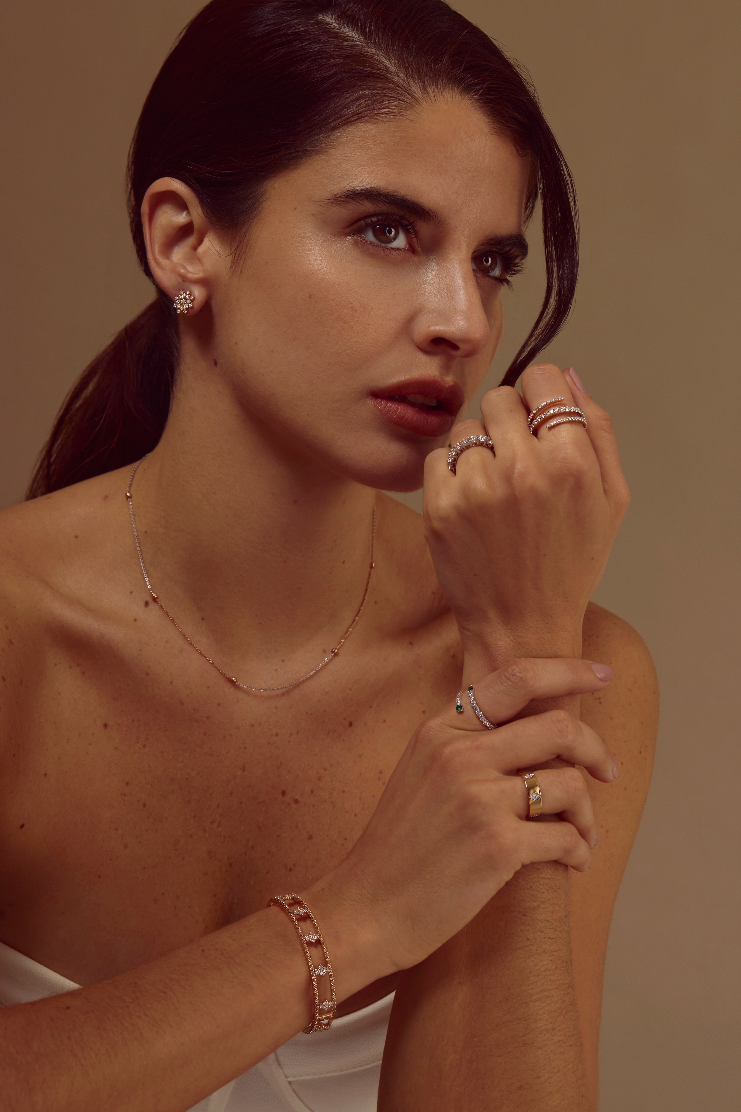 Sarah Swirl Diamond Ring