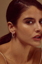 Small Yellow Diamond Twist Hoops