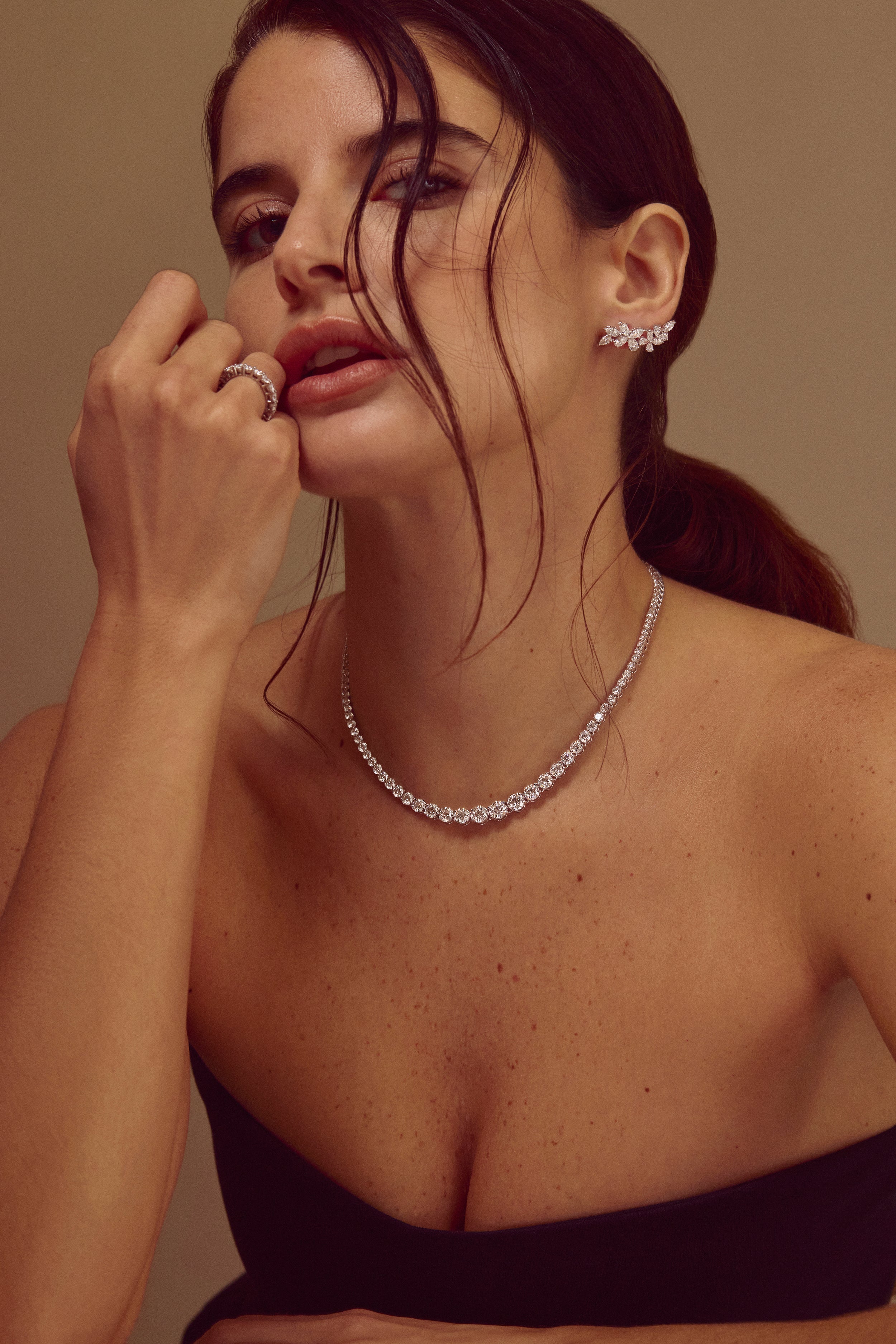 Victoria Graduated Diamond Tennis Necklace
