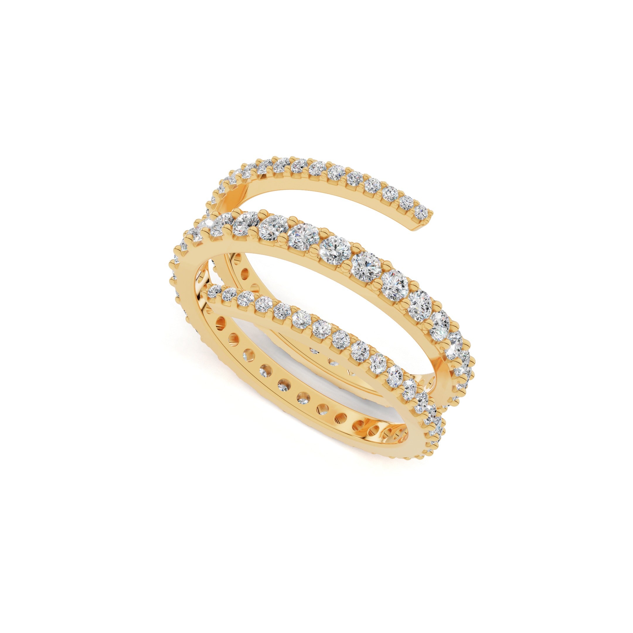 Sarah Swirl Diamond Ring