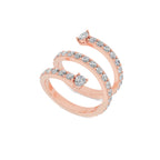 Pear Diamond Swirl Ring