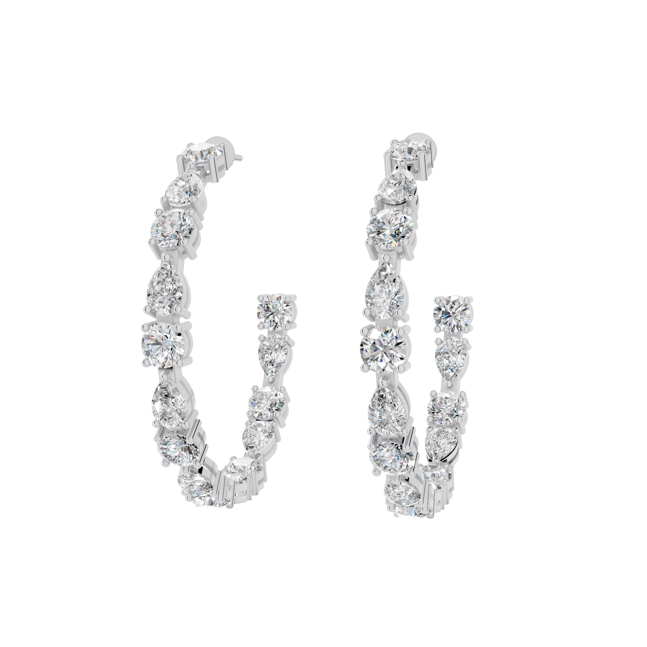 Twist Diamond Hoops Main image