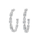 Twist Diamond Hoops