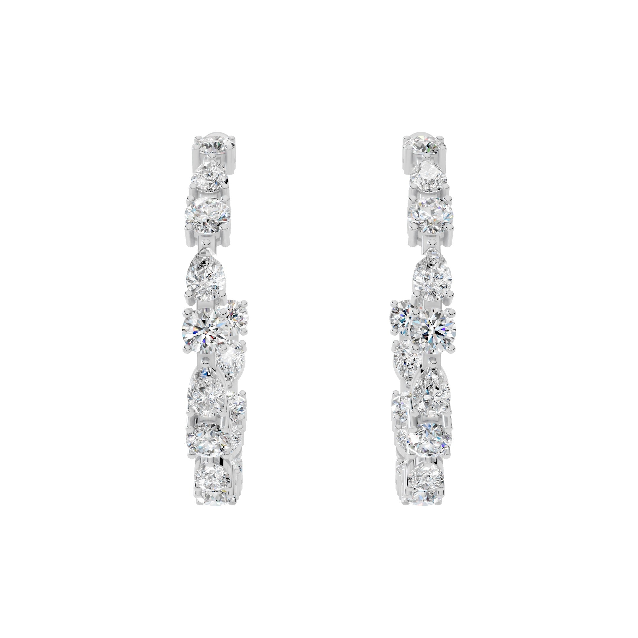 Twist Diamond Hoops