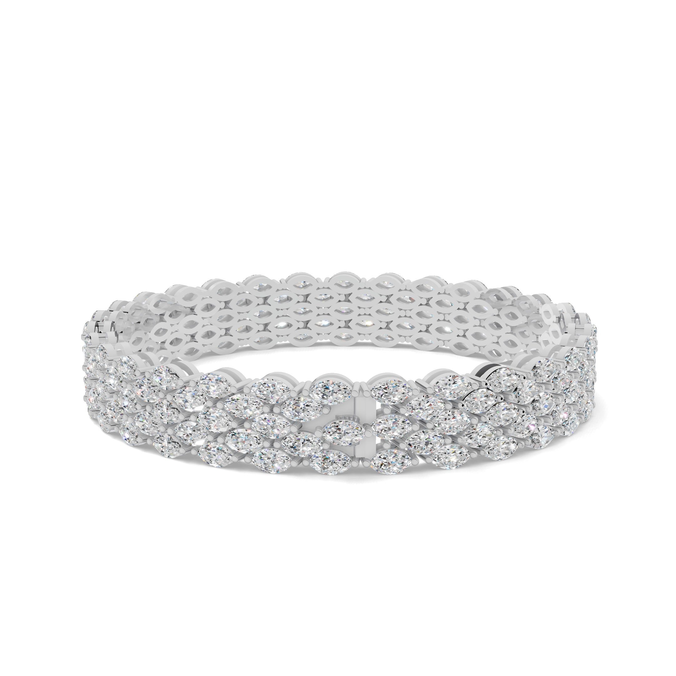 Pear Diamond Five-Row Tennis Bracelet Main image