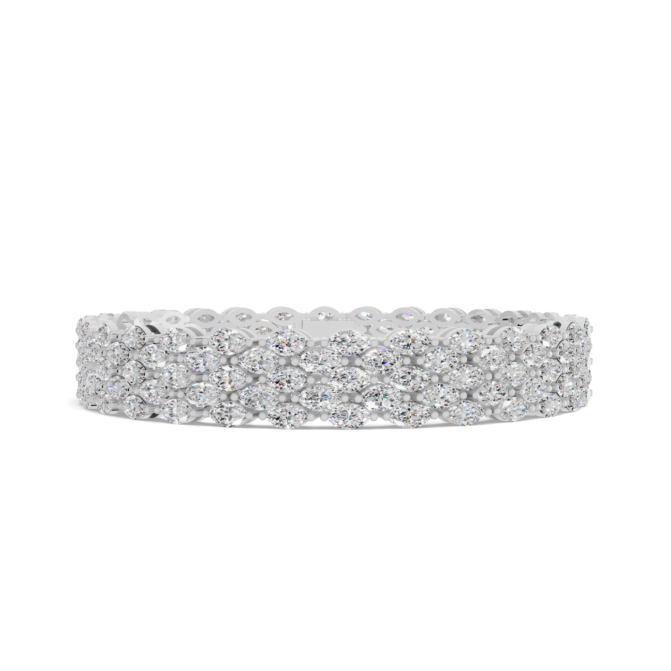 Pear Diamond Five-Row Tennis Bracelet