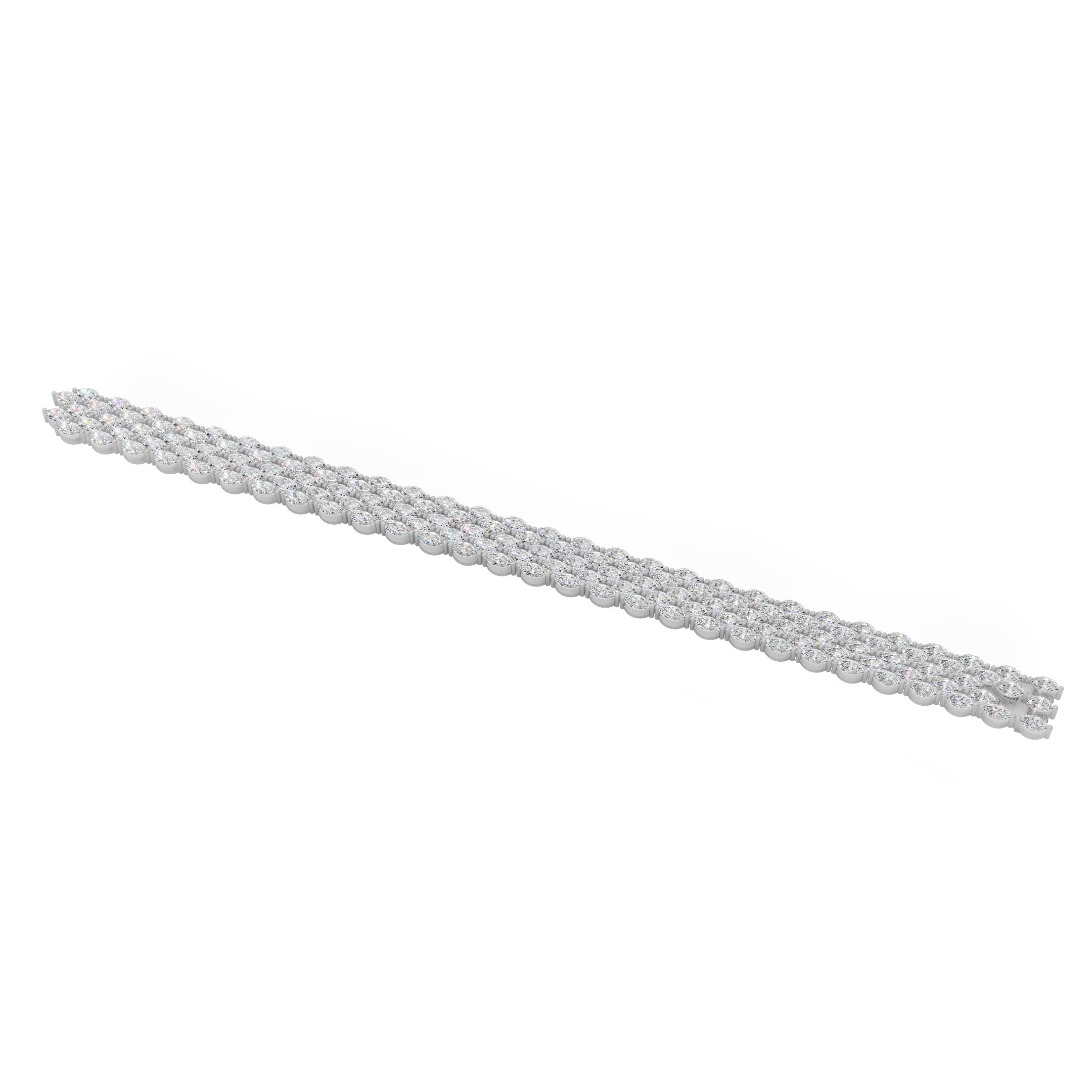 Pear Diamond Five-Row Tennis Bracelet