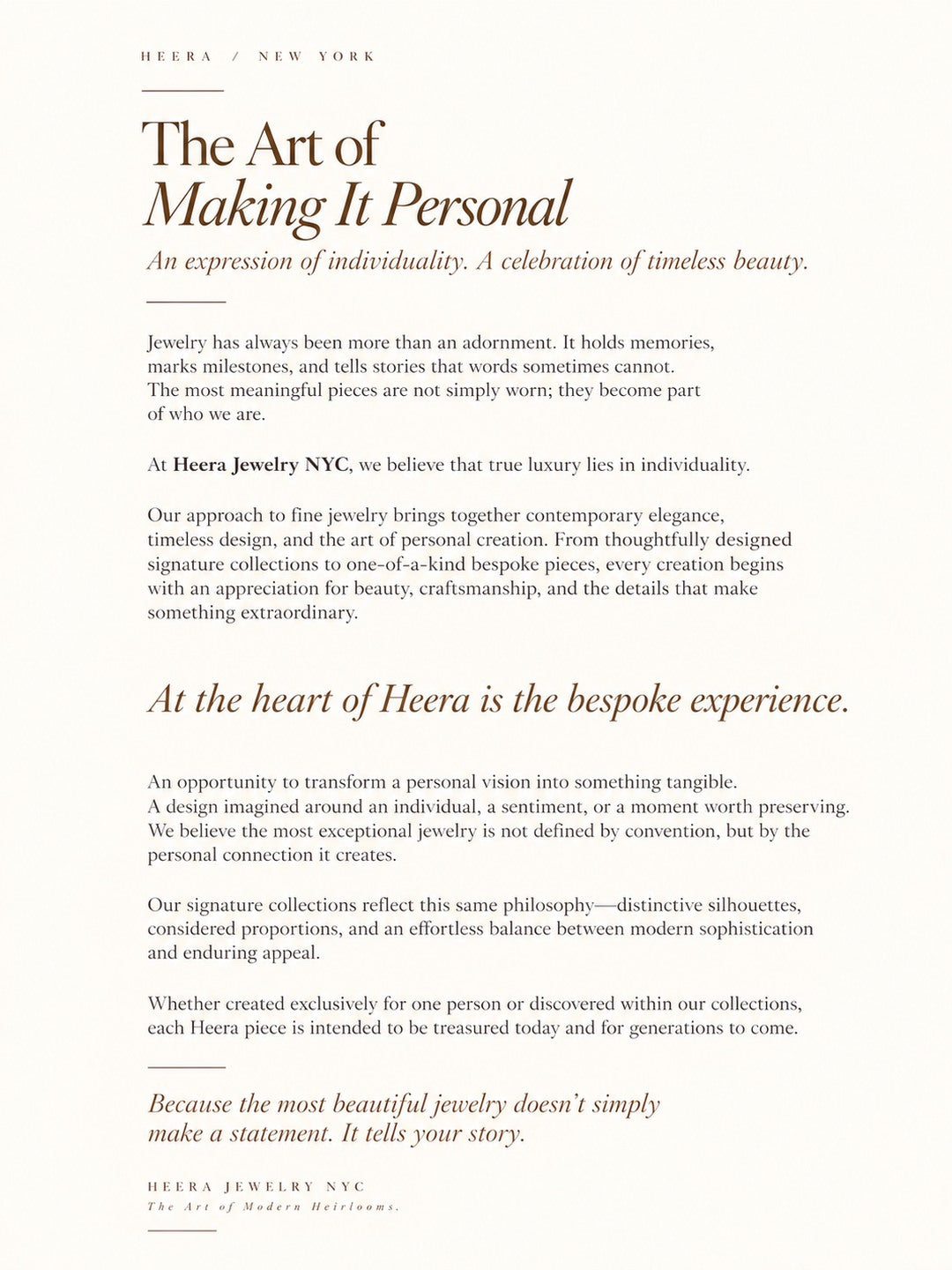 HEERA Jewelry NYC Press Kit — Page 3