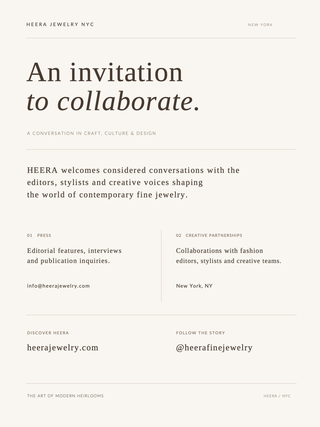 HEERA Jewelry NYC Press Kit — Page 12