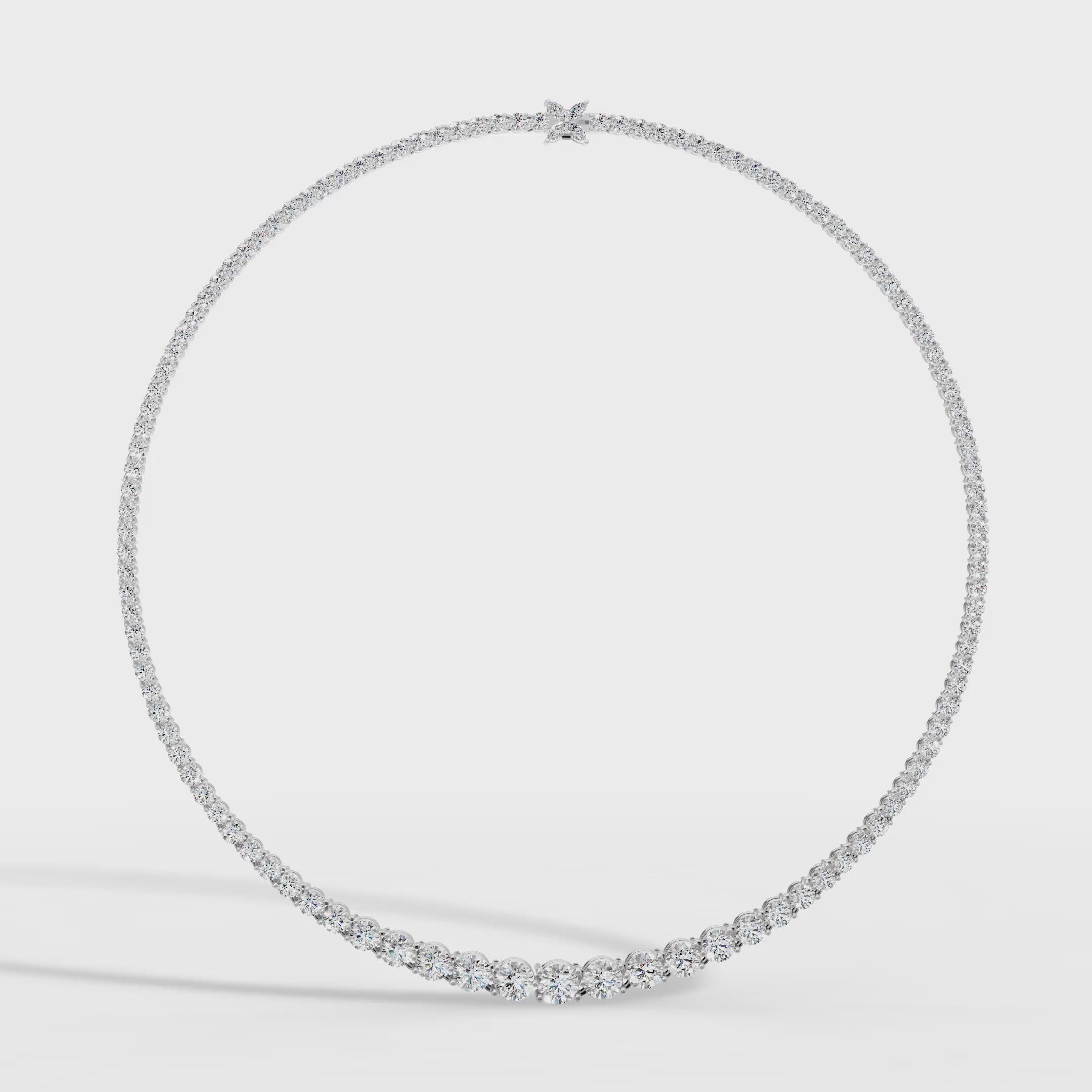 Victoria Graduated Diamond Tennis Necklace