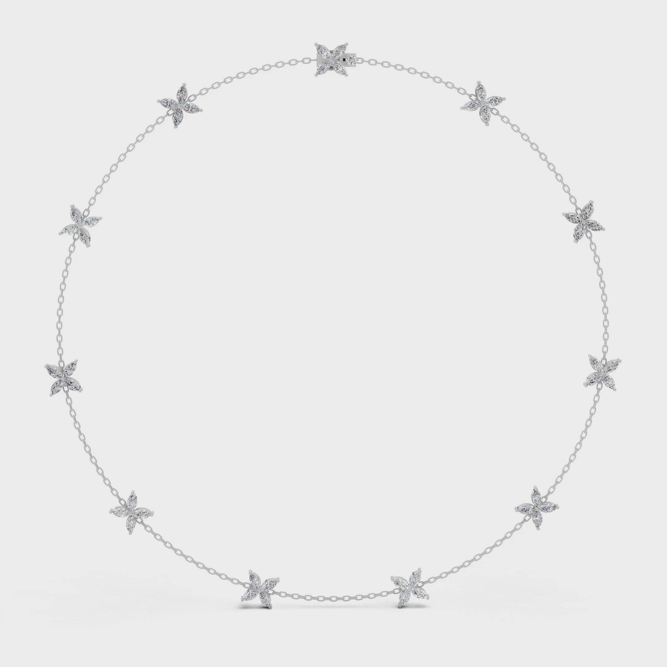 Marquise Diamond 12-Motif Necklace