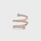 Pear Diamond Swirl Ring