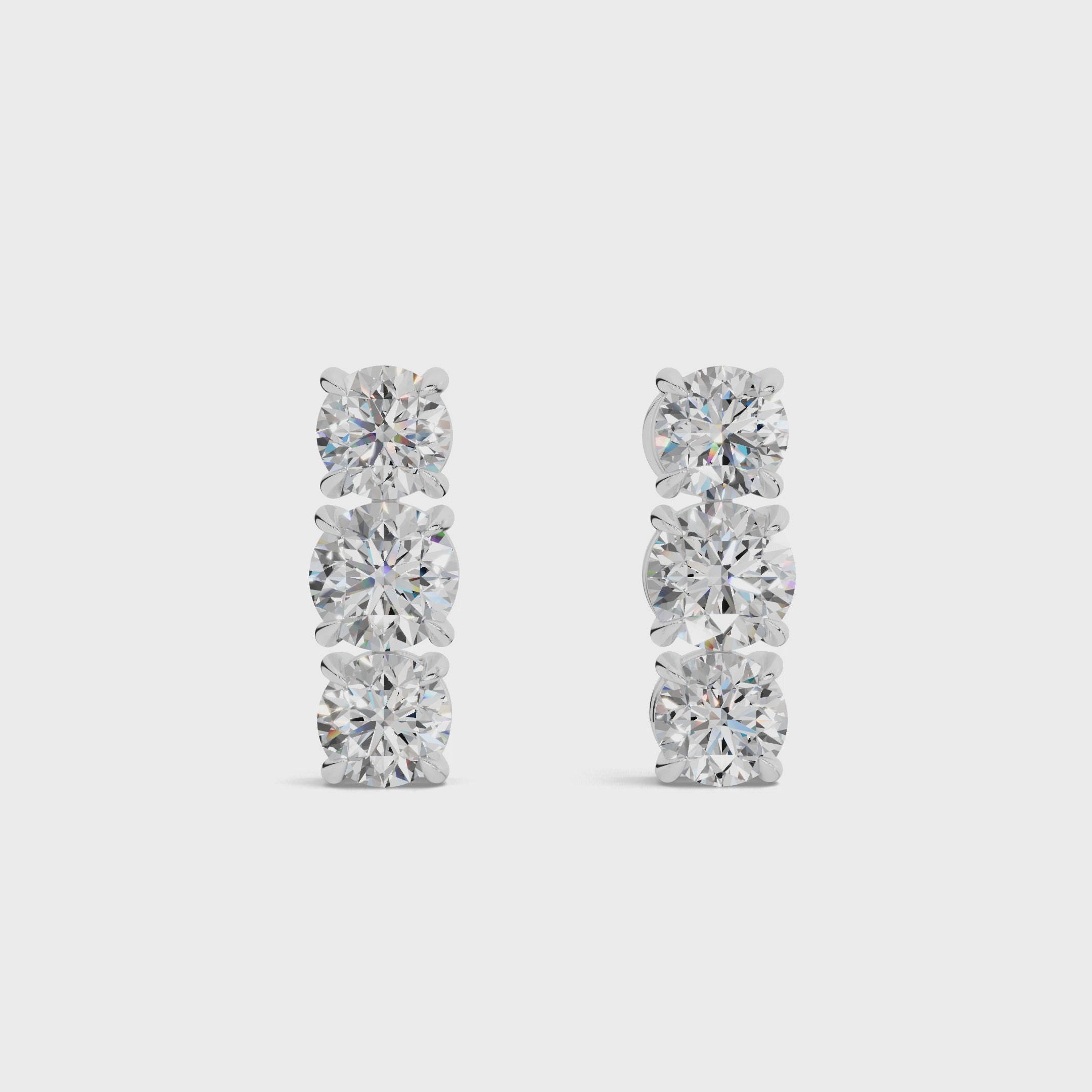 Trio Diamond Earrings