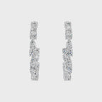 Twist Diamond Hoops