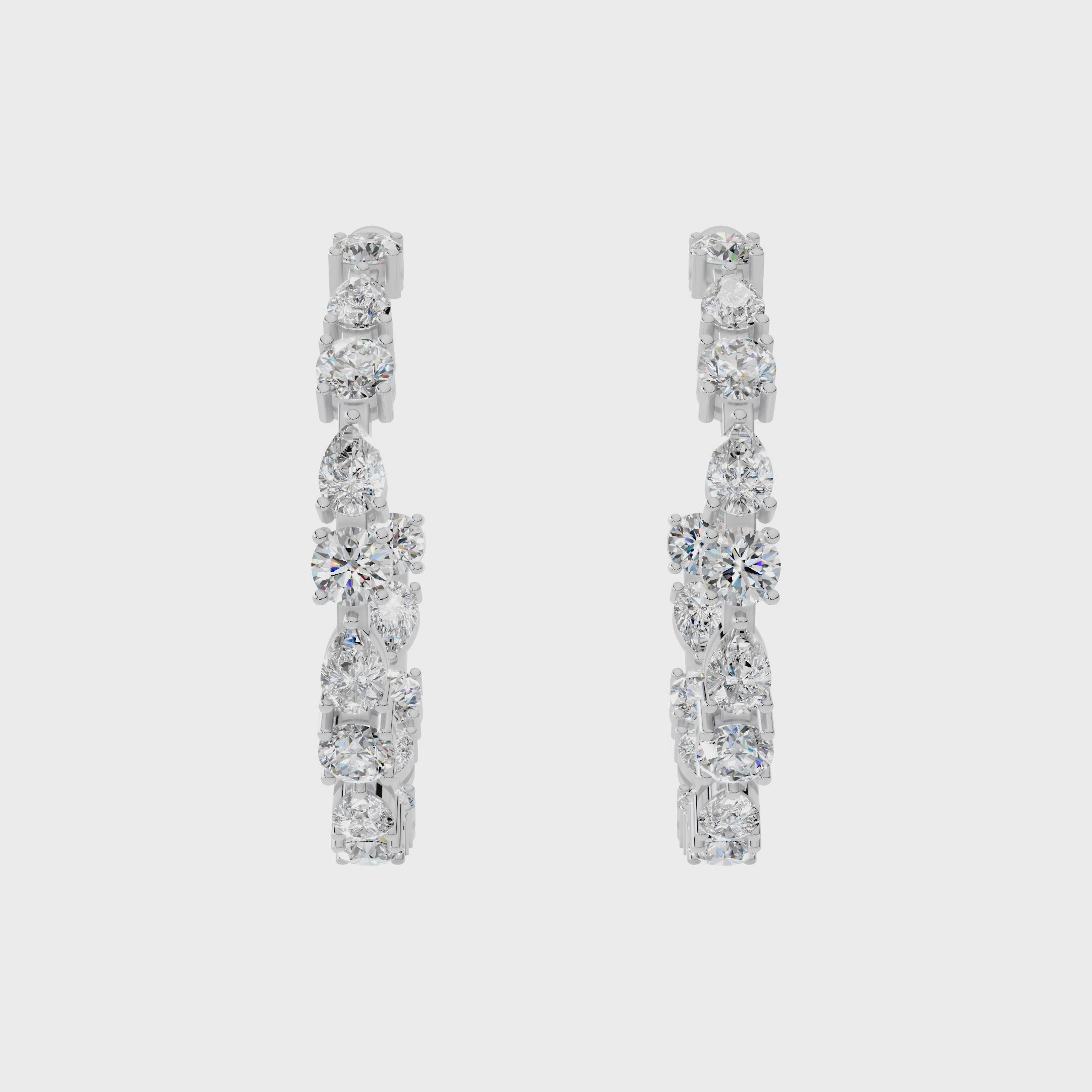 Twist Diamond Hoops