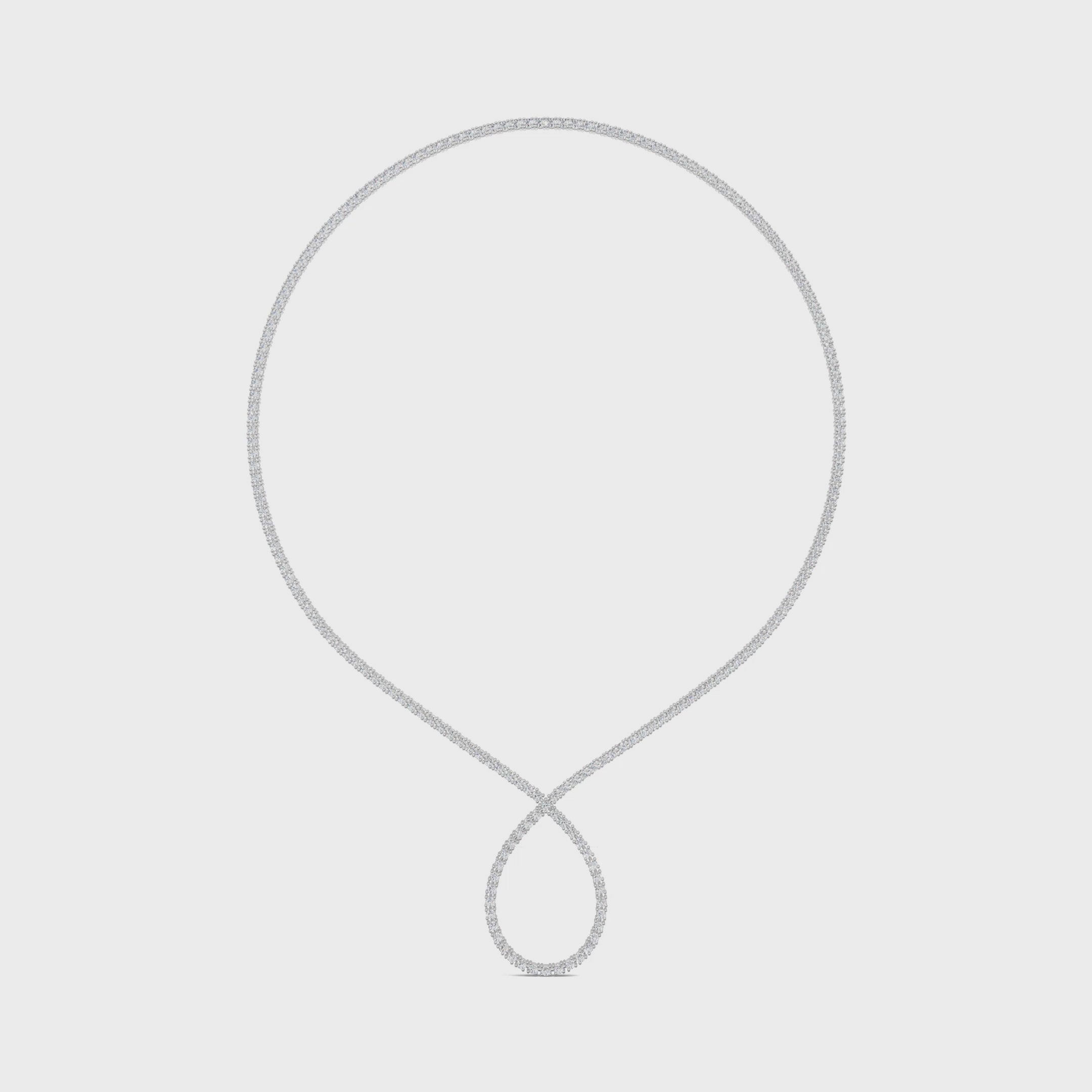 Pear Loop Diamond Necklace
