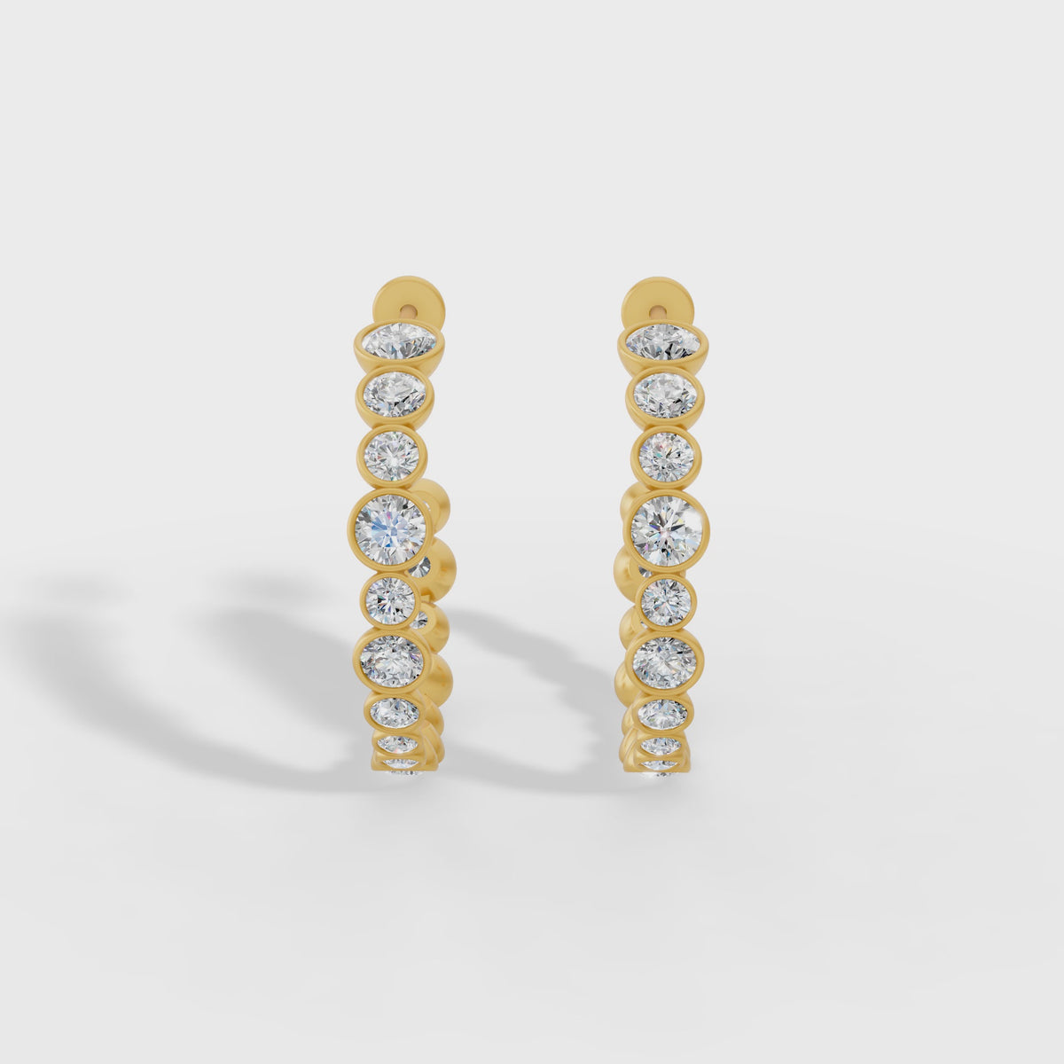 Élan Graduated Diamond Hoops