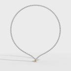 Yellow Diamond Tennis Necklace