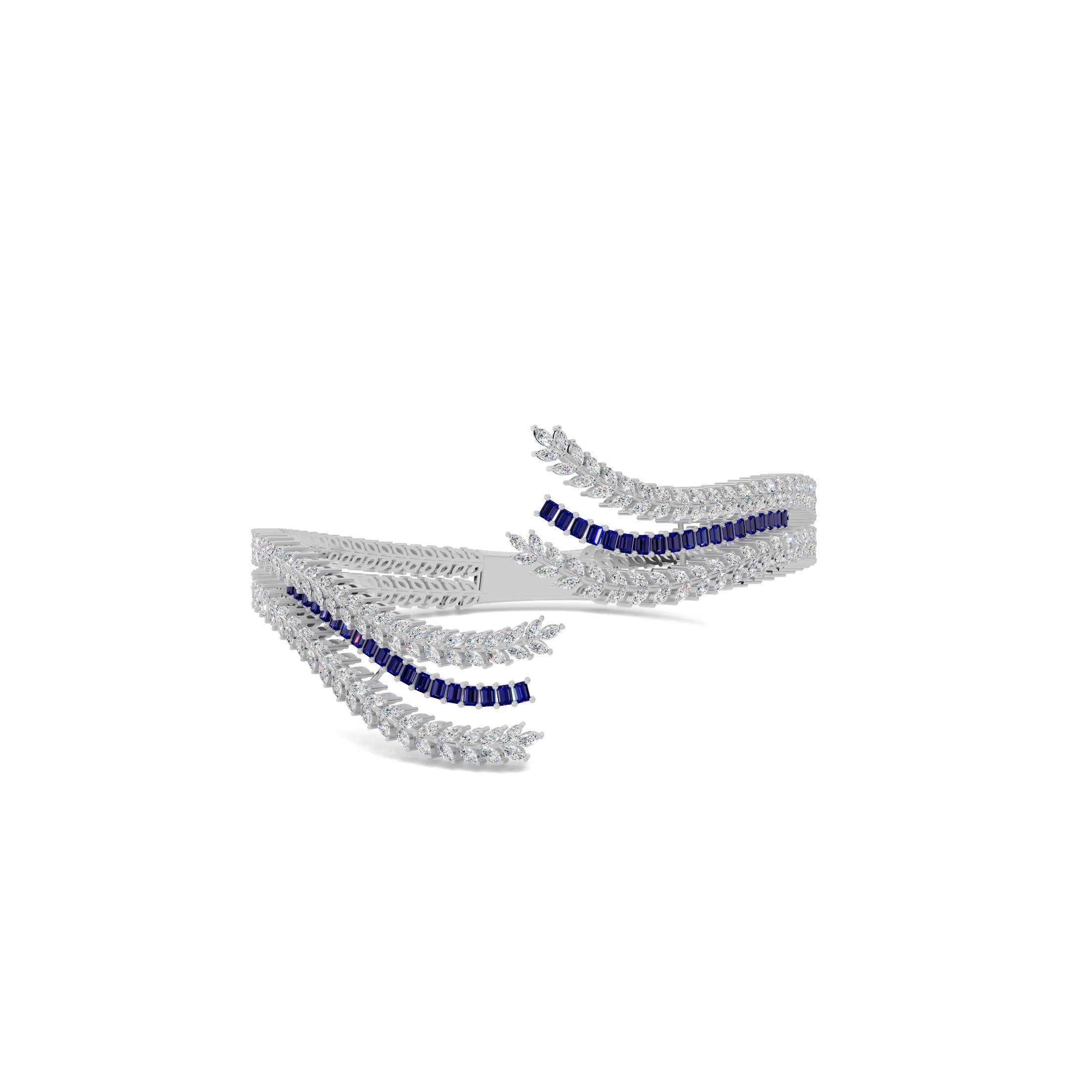 Sapphire Diamond Cuff Bracelet Main image